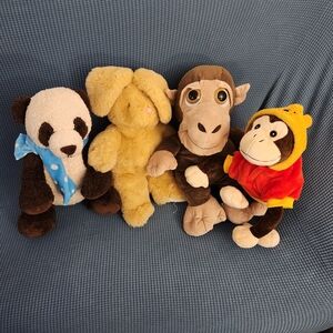 Large Stuffed Panda Bunny Monkey & Monkey In Winnie The Pooh Shirt Buy 1 Or All
